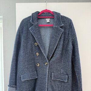 Chico's Blue Knit Jacket